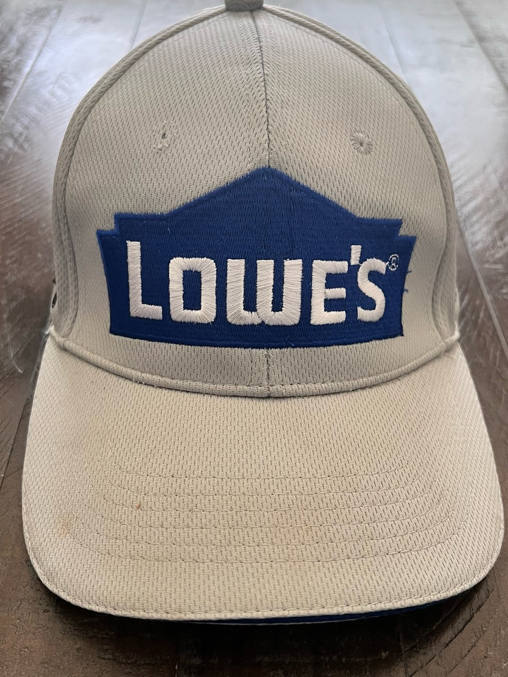 Men's Grey and Blue Logo Baseball Cap